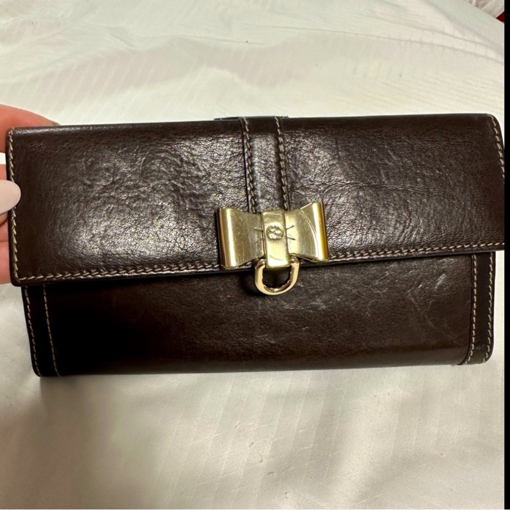 GUCCI Leather Continental Clutch/Wallet! - Picture 2 of 16